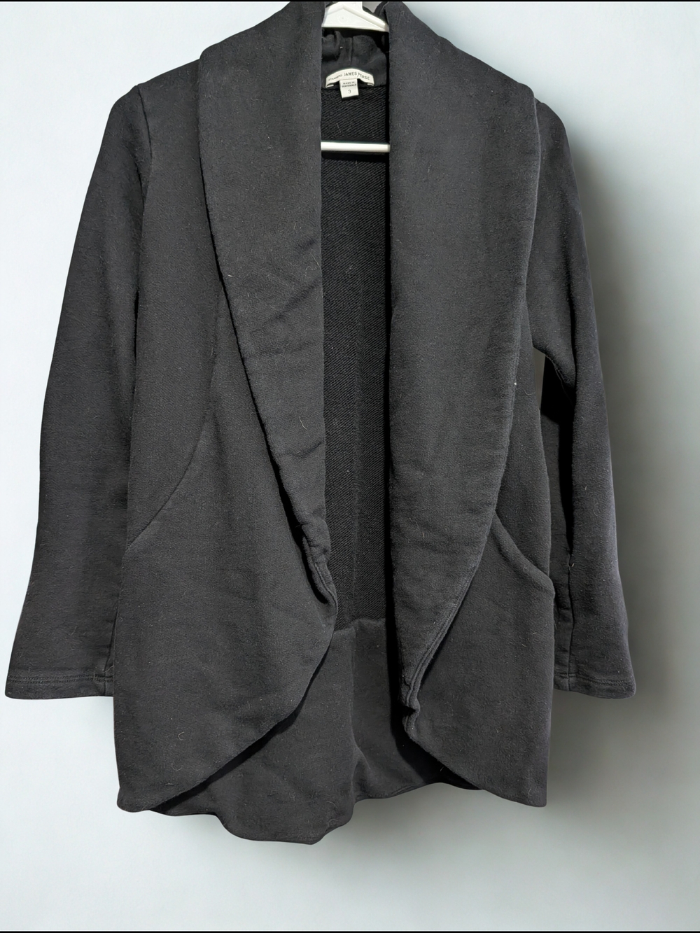 James Perse Black Cozy Open Cardigan